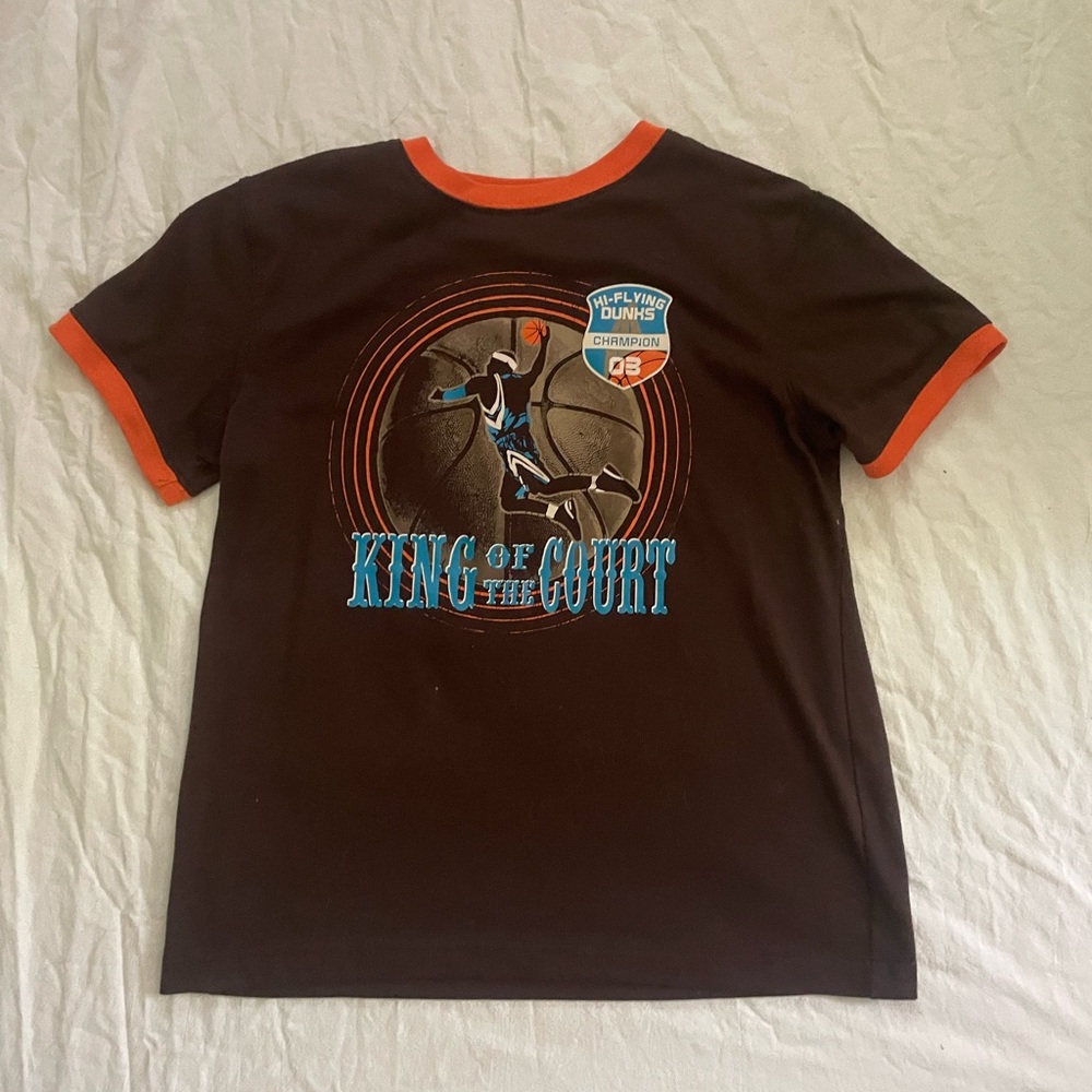 Brown and Orange Basketball T-Shirt